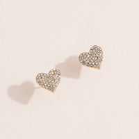 Heart Earring with CZ Stones