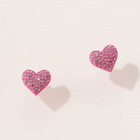 Heart Earring with CZ Stones