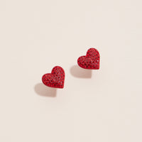 Heart Earring with CZ Stones