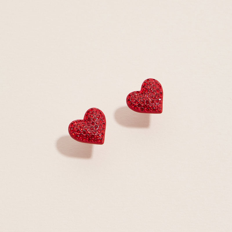 Heart Earring with CZ Stones