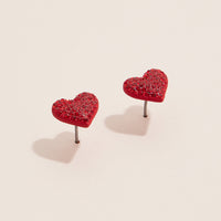Heart Earring with CZ Stones