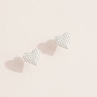 Heart Earring with CZ Stones