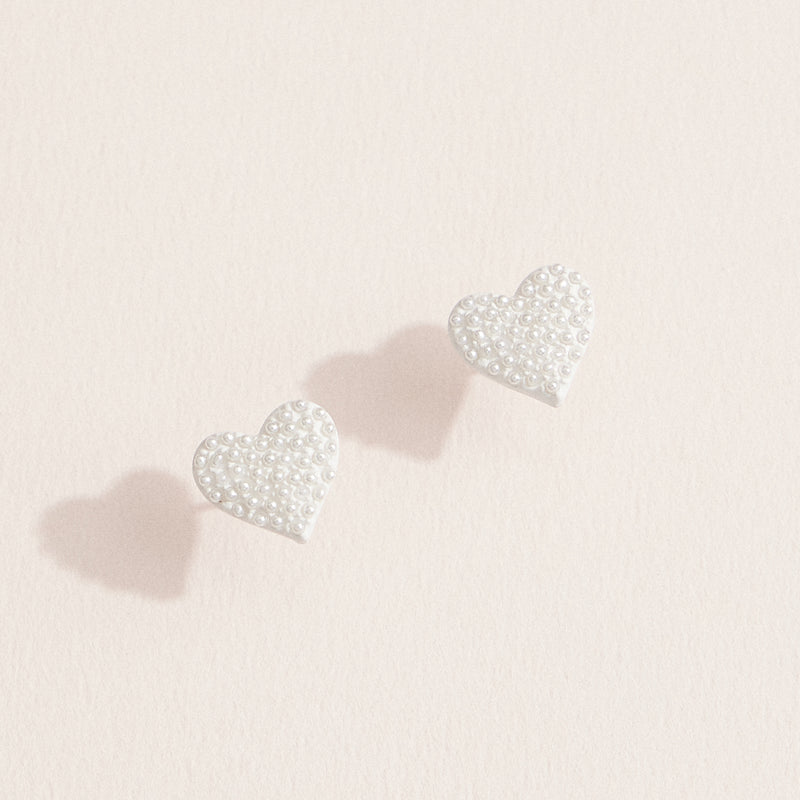Heart Earring with CZ Stones