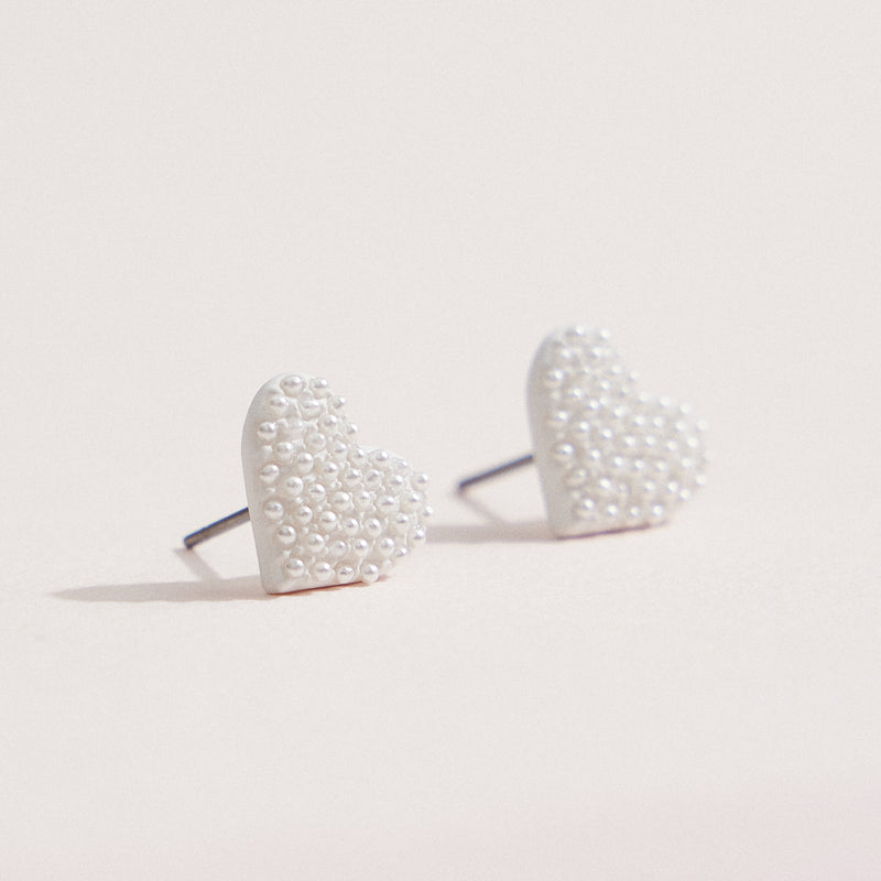 Heart Earring with CZ Stones