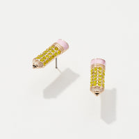 Pave Pencil Post | Earrings for Teacher's Day