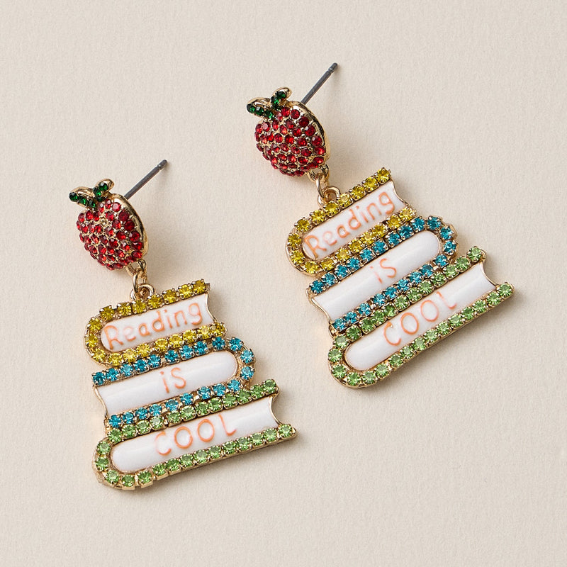 Reading is Cool Book Earrings