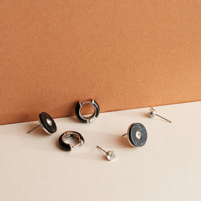 Natural Stone Multi Earring Set