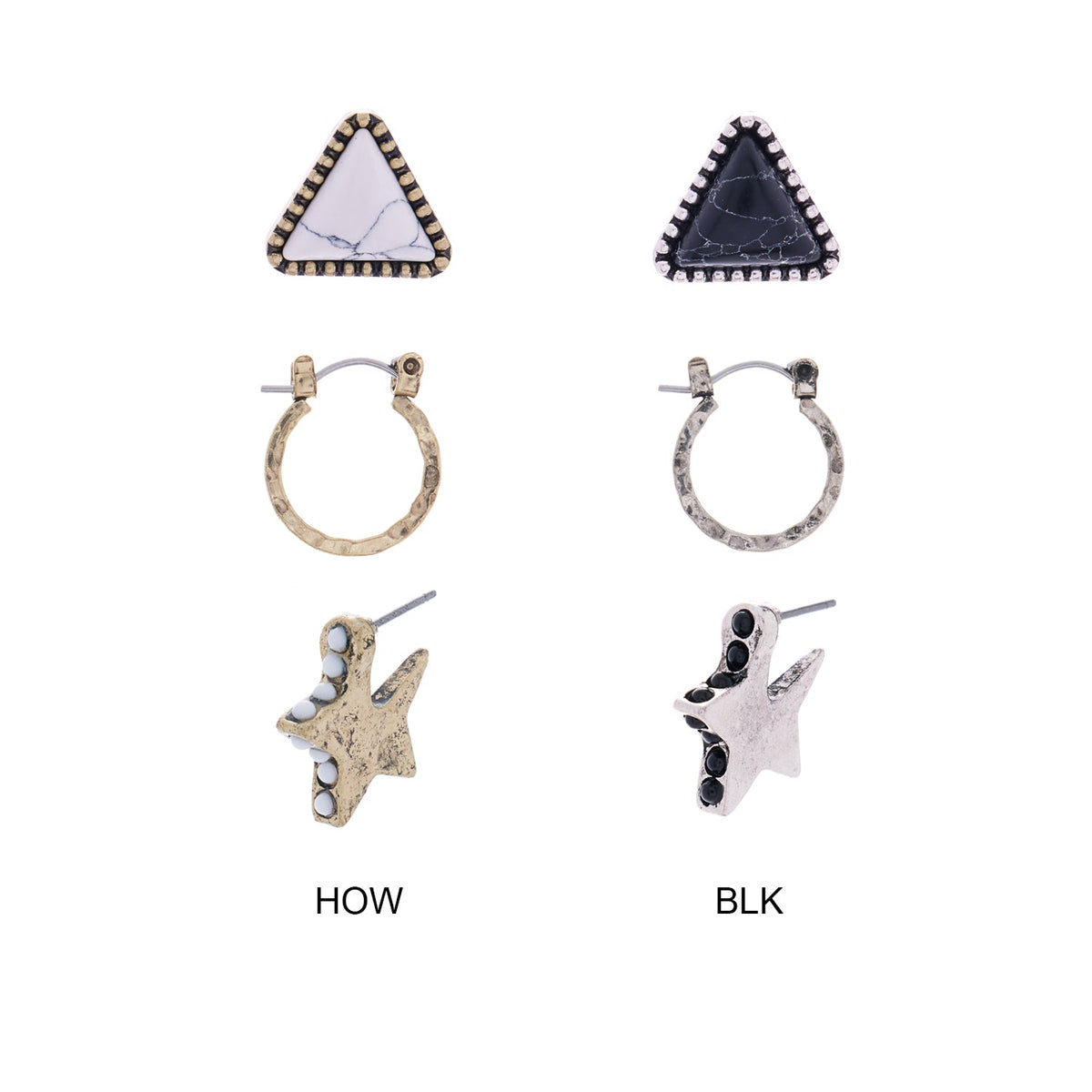 Western Style Natural Stone Earrings Set