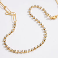 Gold Dipped CZ Tennis Necklace