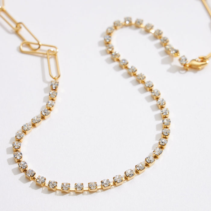 Gold Dipped CZ Tennis Necklace