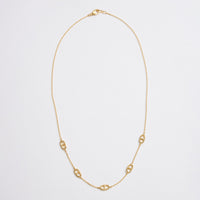 Gold Dipped Mariner Link Chain Necklace