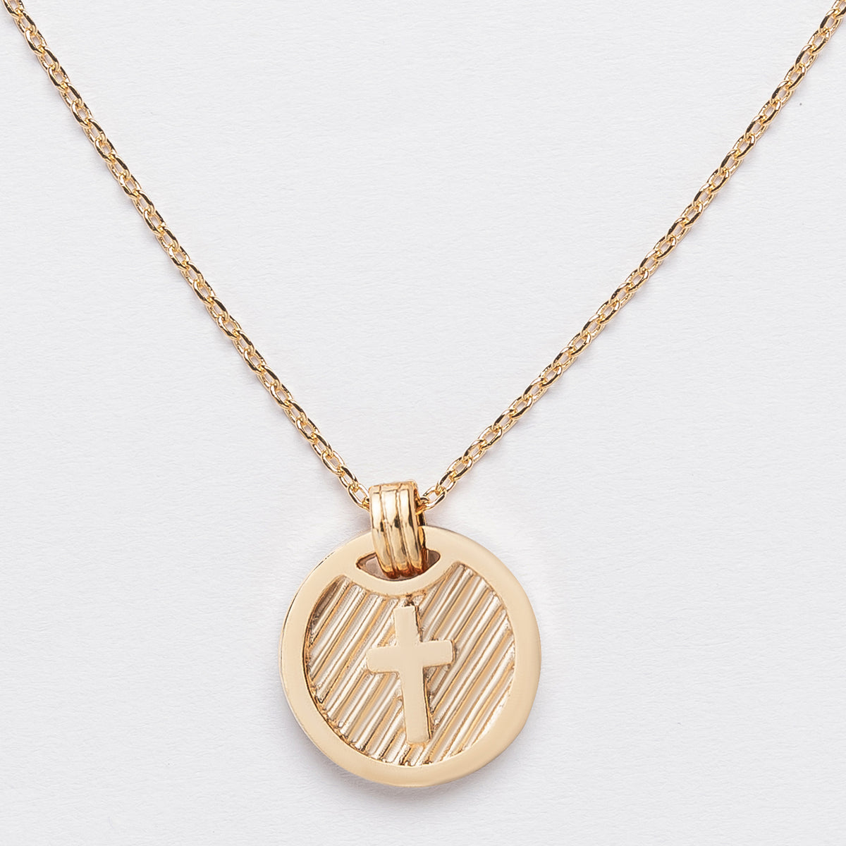 Cross Pendant 18K Gold Dipped Necklace