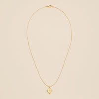 Gold Oval Cross Pendant Necklace