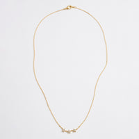 Gold Dipped CZ Triple Stars Necklace