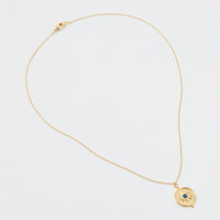 Gold Dipped Evil Eye Pendant Necklace