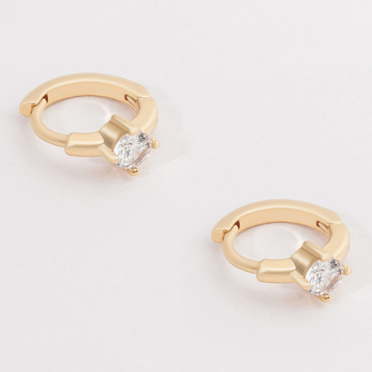 Dainty Clear Stone Huggie