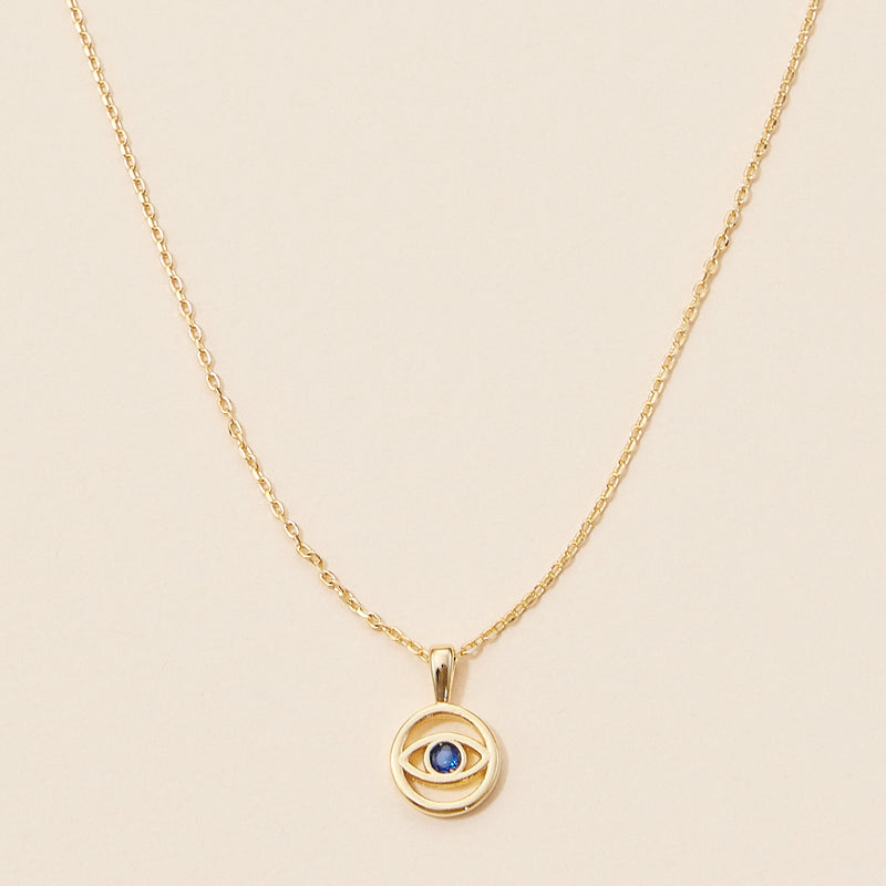 Blue Evil Eye Pendant Necklace