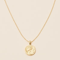 18K Gold Dipped Sun and Moon Pendant Necklace