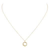 Gold Dipped Organic Circle Necklace