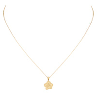 Gold Dipped Brushed Rose Necklace