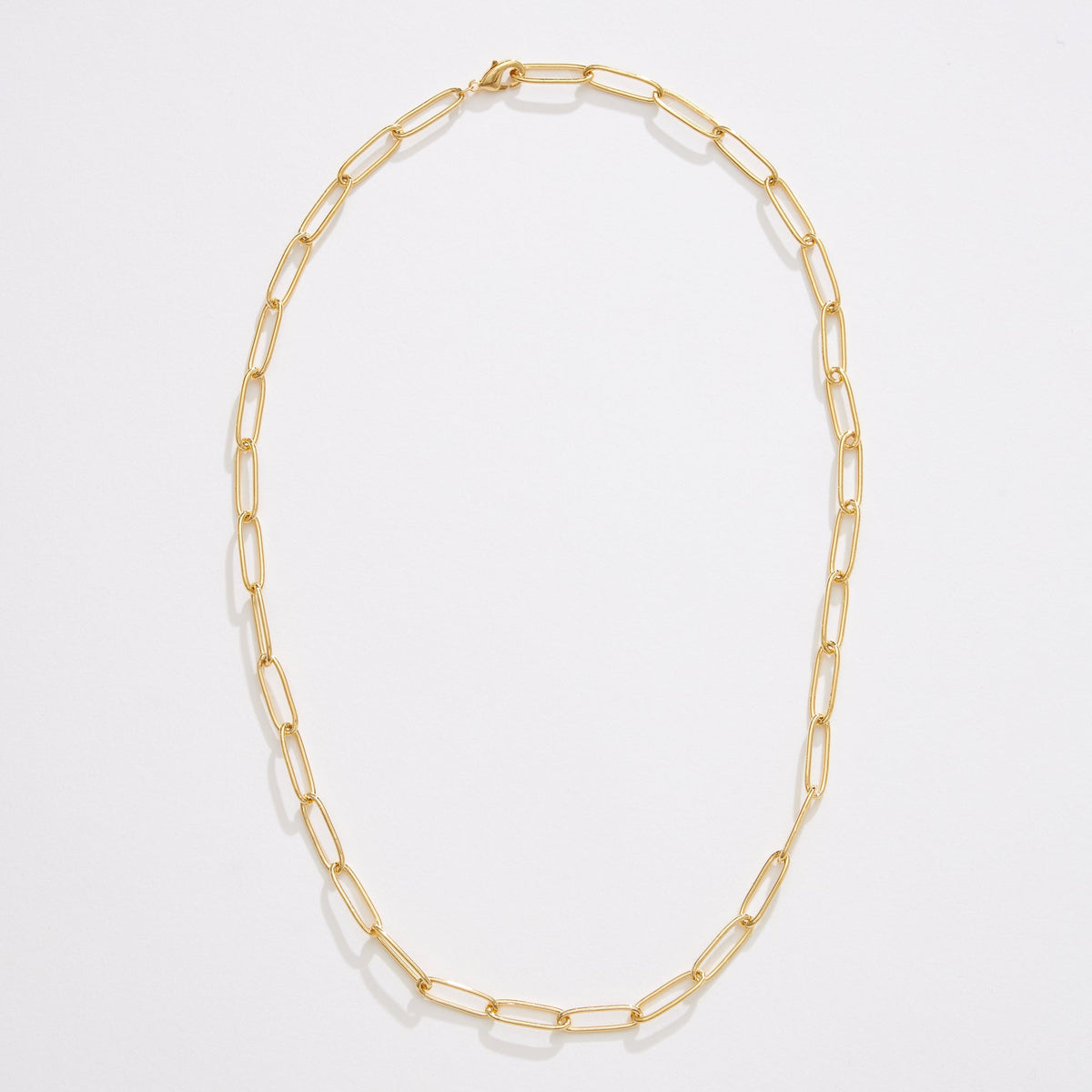 Gold Dipped Paperclip Chain Necklace