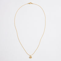 Gold Dipped CZ Dainty Tree Pendant Necklace
