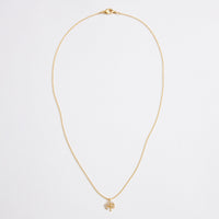 Gold Dipped CZ Dainty Tree Pendant Necklace