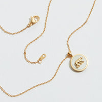 Gold Dipped Petite Bear Pendant Necklace