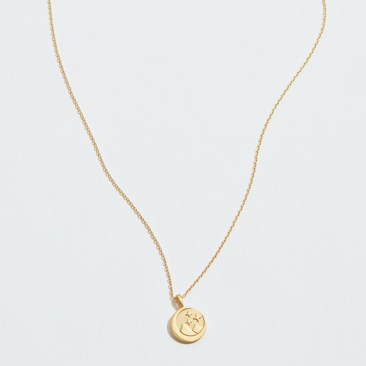 Gold Dipped Mountain Stars Pendant Necklace