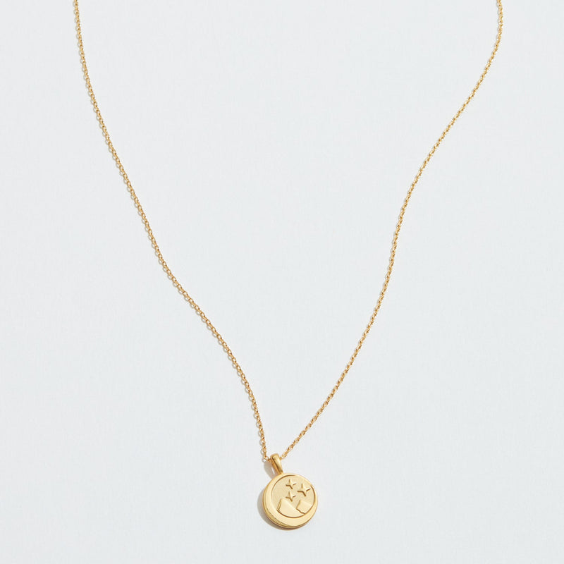 Gold Dipped Mountain Stars Pendant Necklace