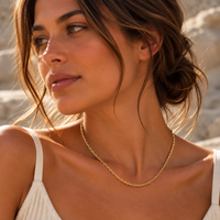 18K Gold Dipped Rope Chain | Stainless Steel Jewelry