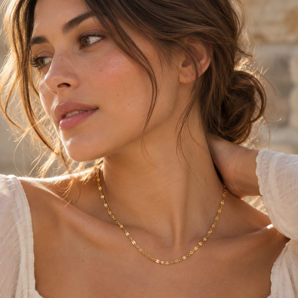 18K Gold Dipped Twisted Chain | Stainless Steel Jewelry