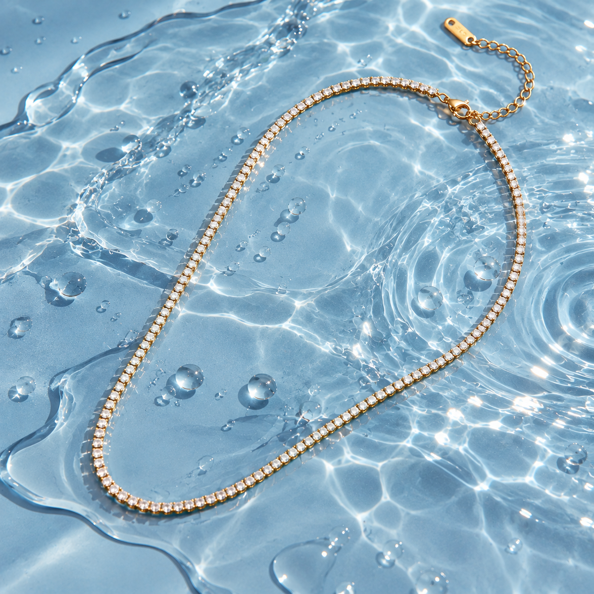 18K Gold Dipped 3mm CZ Tennis | Stainless Steel Jewelry
