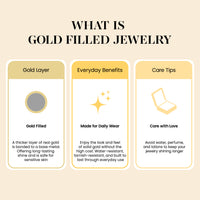 18K Gold Filled Curved Bar Cross Necklace – Dainty CZ Sideways Cross Pendant Necklace Made in Korea