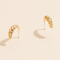 Gold Twisted Mini Hoop Earrings