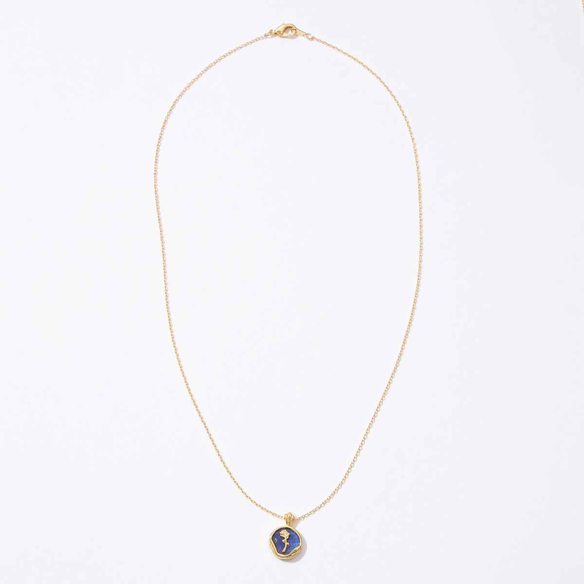 Gold Dipped Rose with Natural Stone Pendant Necklace