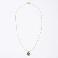 Gold Dipped Rose with Natural Stone Pendant Necklace