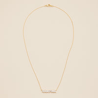 Glass Stones Charm Gold Dip Necklace