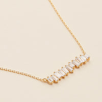 Glass Stones Charm Gold Dip Necklace