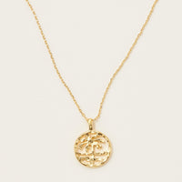 Gold Dipped Palm Tree Pendant Necklace
