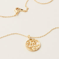 Gold Dipped Palm Tree Pendant Necklace