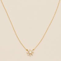 Floral Charm Gold Dip Necklace