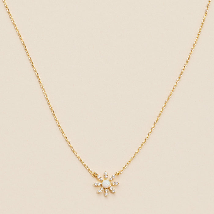 Floral Charm Gold Dip Necklace