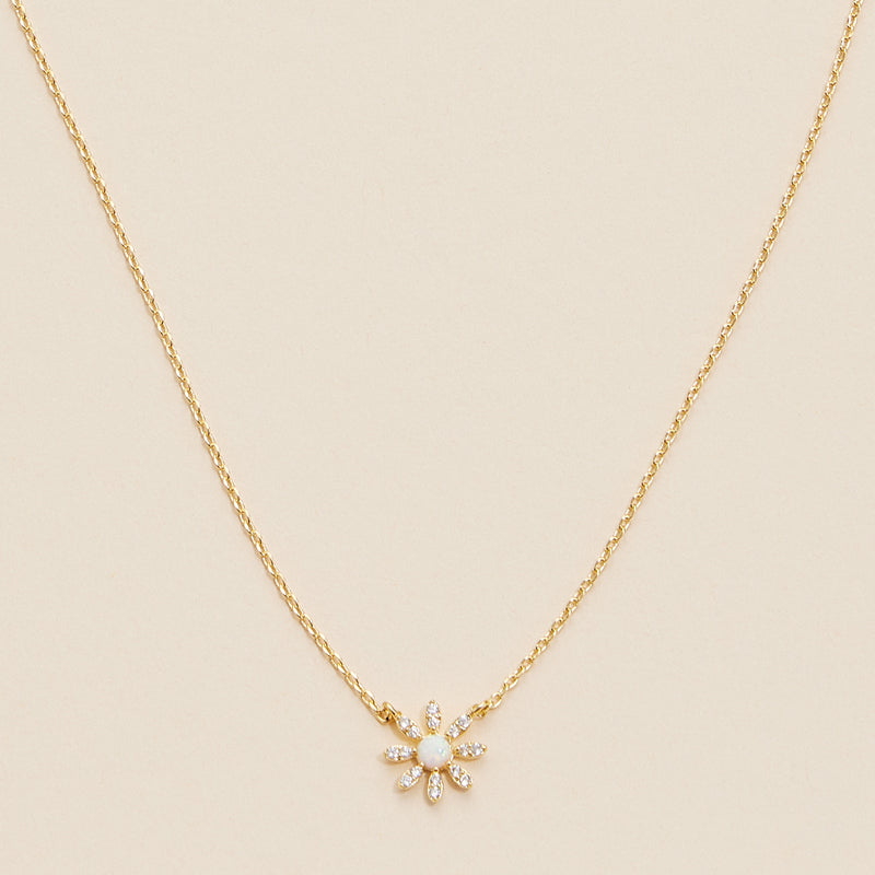 Floral Charm Gold Dip Necklace