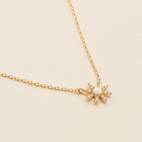 Floral Charm Gold Dip Necklace