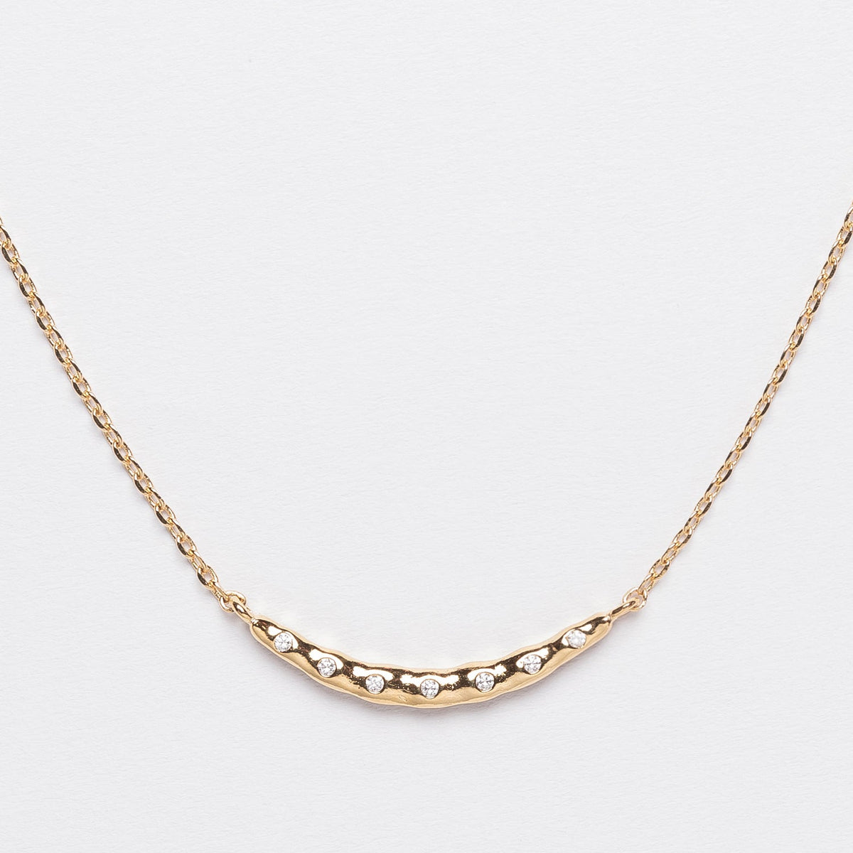 Crescent Pendant Gold Dipped Necklace
