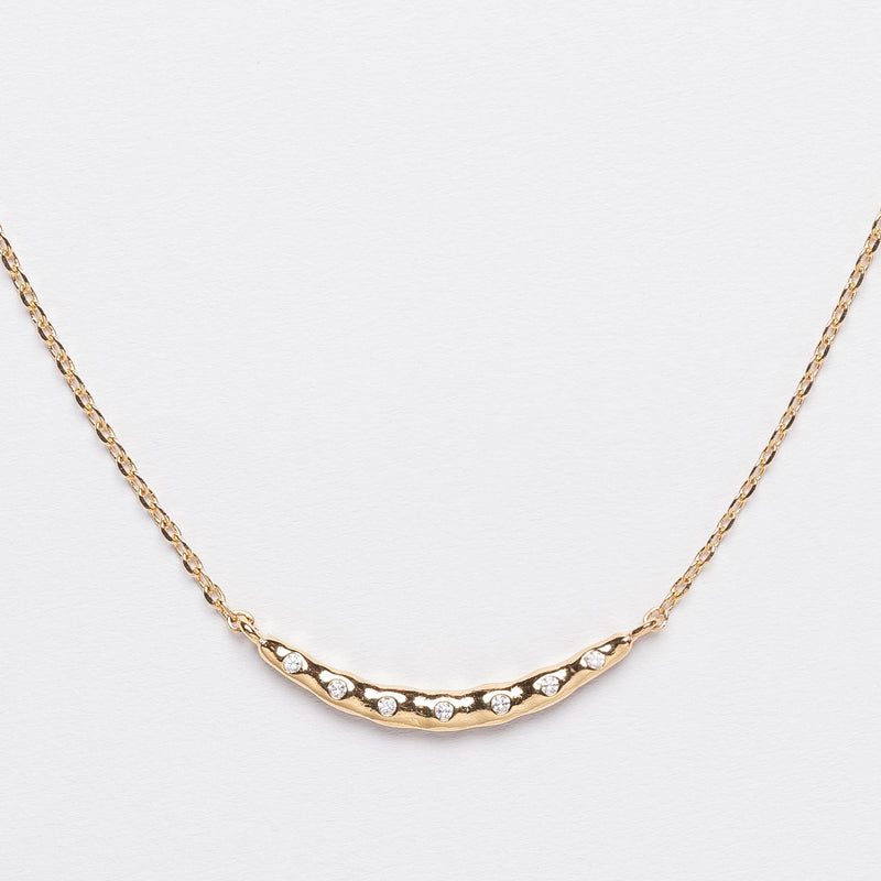 Crescent Pendant Gold Dipped Necklace