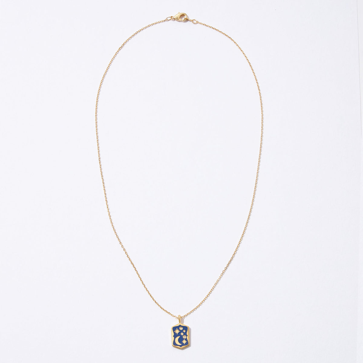 Gold Dipped Starry Night Pendant Necklace