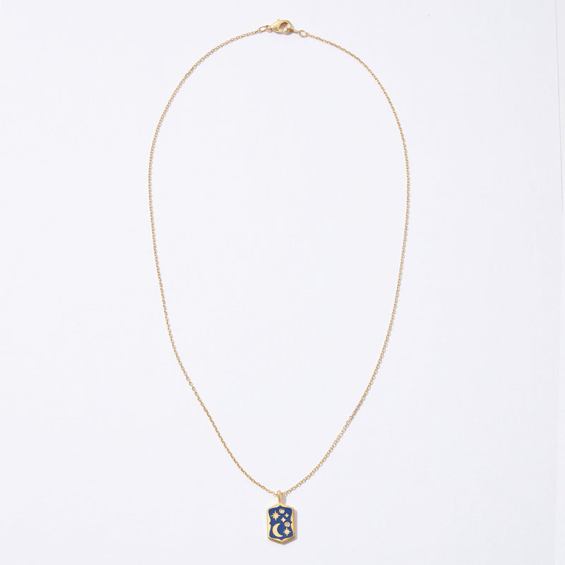 Gold Dipped Starry Night Pendant Necklace