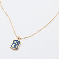 Gold Dipped Starry Night Pendant Necklace